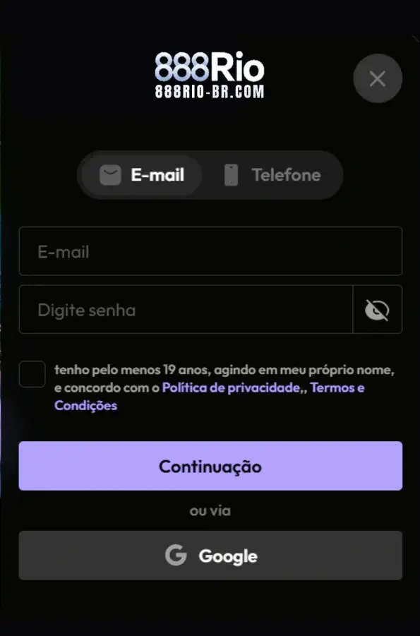 888rio registro e login